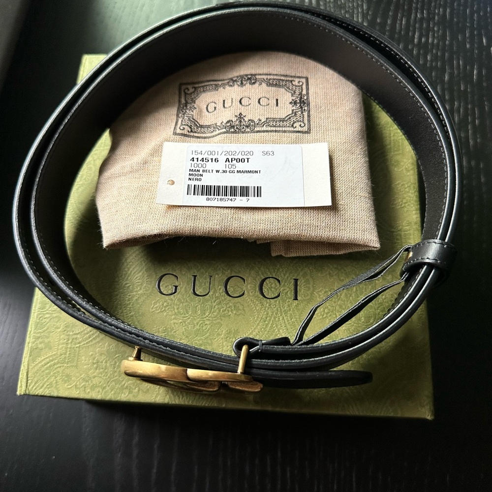 Gucci marmont thin double G belt